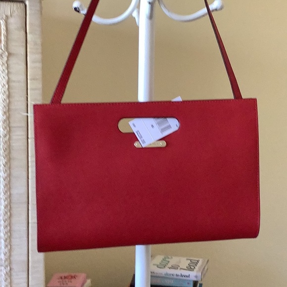 MK Leather Tilda Red Clutch ❤️❤️ NWT - Picture 2 of 10